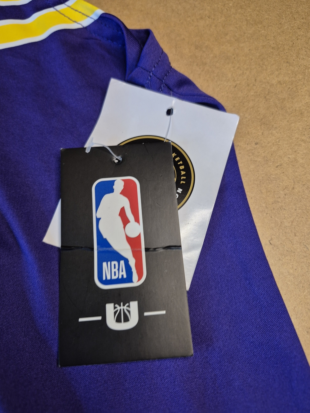 Los Angeles Lakers #6 James Purple Basketball Jersey - NBA Logo - Picture 5 of 8